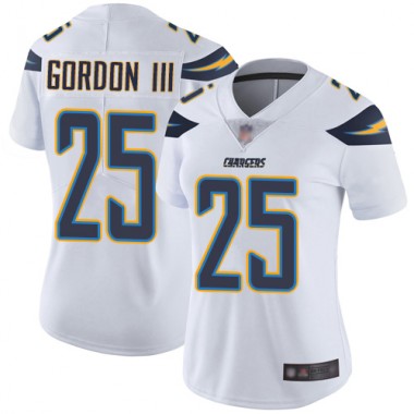 Los Angeles Chargers NFL Football Melvin Gordon White Jersey Women Limited  #25 Road Vapor Untouchable->women nfl jersey->Women Jersey